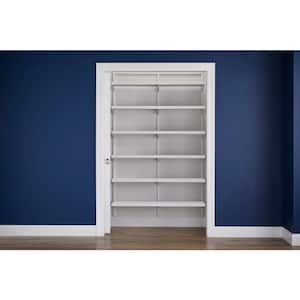Genevieve 4 ft. White Adjustable Closet Organizer 6 Shelf Stack