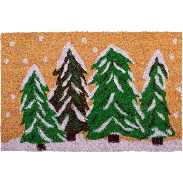 Multi-Colored 72 in. x 36 in. Coir Outdoor Door Mat