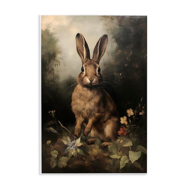 Bunny in Nature by Petal Prints Design Unframed Graphic Art Print Animal 10 in. x 15 in.