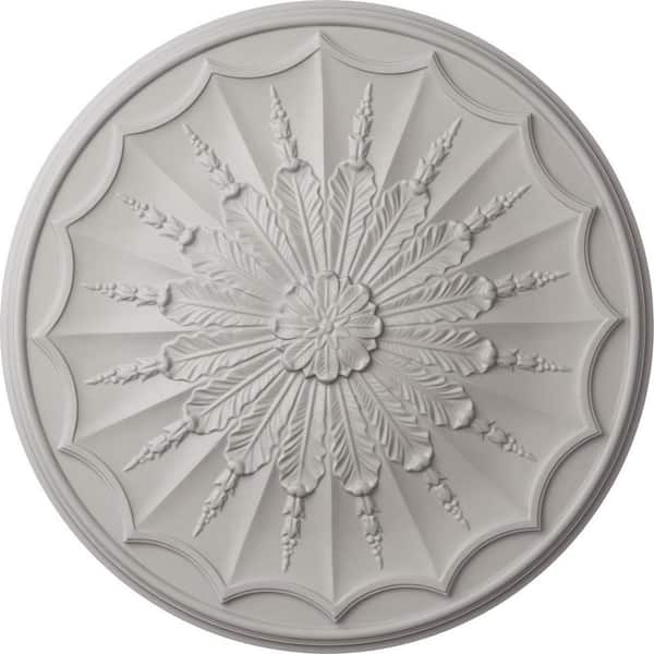 Ekena Millwork 27-1/8 in. x 2-5/8 in. Artis Urethane Ceiling Medallion, Ultra-Pure White, Ultra Pure White