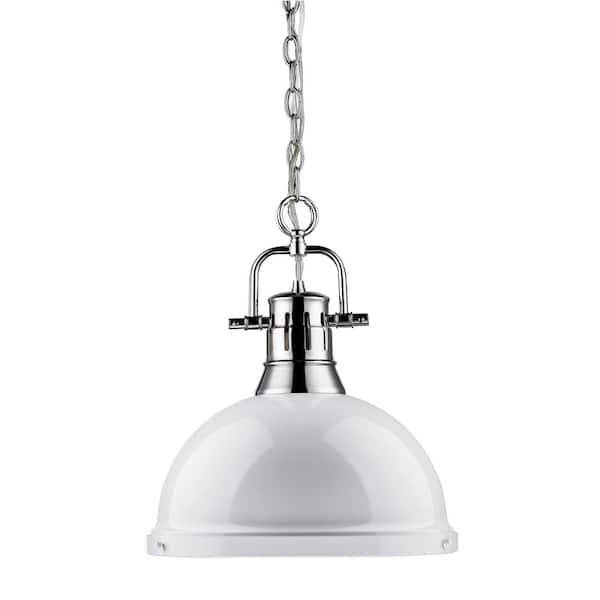 Golden Lighting Wyman Collection 1-Light Chrome Pendant