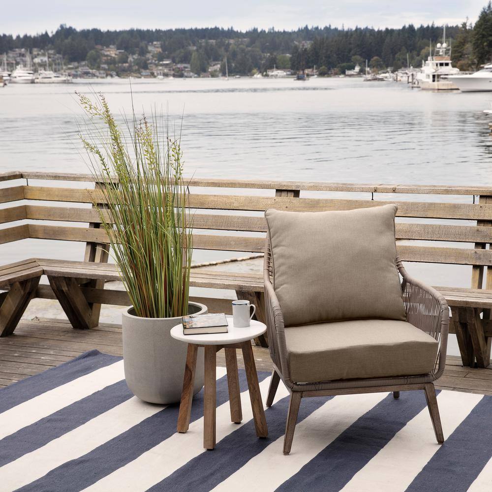 Natural Tan Recycled Fabric Outdoor Deep Seat Cushion Set
