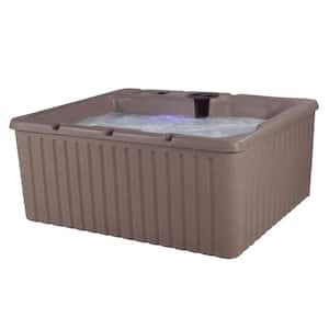 Current 14-Jet Hot Tub, Seats 3-4, 3 Passive Therapy Seats Plus Full Body Massage Lounger, Millstone