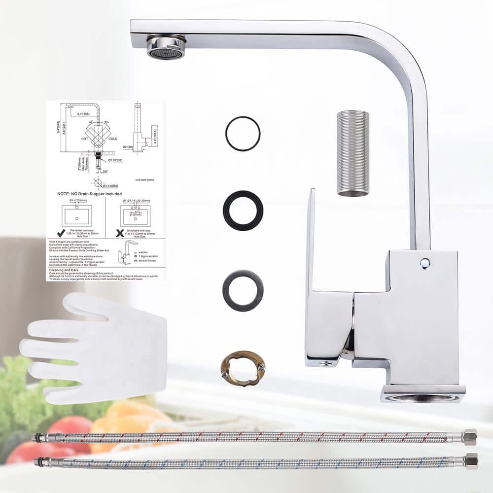 Polished Chrome Single Handle Bar Faucet with Ceramic Valve