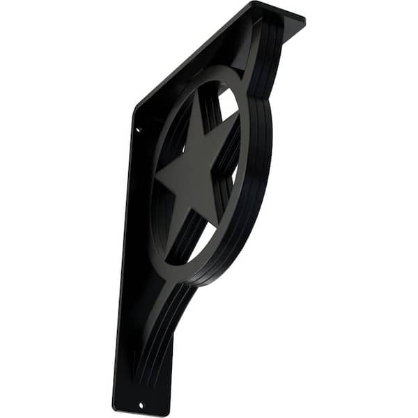 Ekena Millwork 2 in. x 10 in. x 7-1/2 in. Wrought Iron Triple Center Brace Austin Bracket
