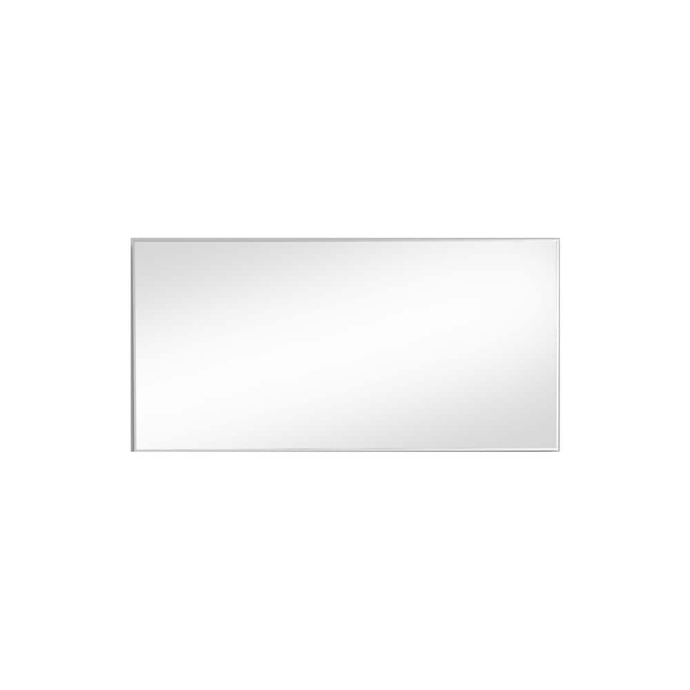 Brushed Wood Rectangular 60" Vanity Bathroom Mirror
