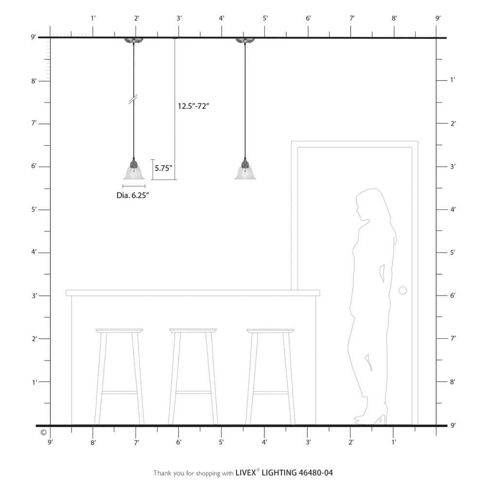 Black Hand-Blown Glass 1-Light Pendant for Indoor/Outdoor Use