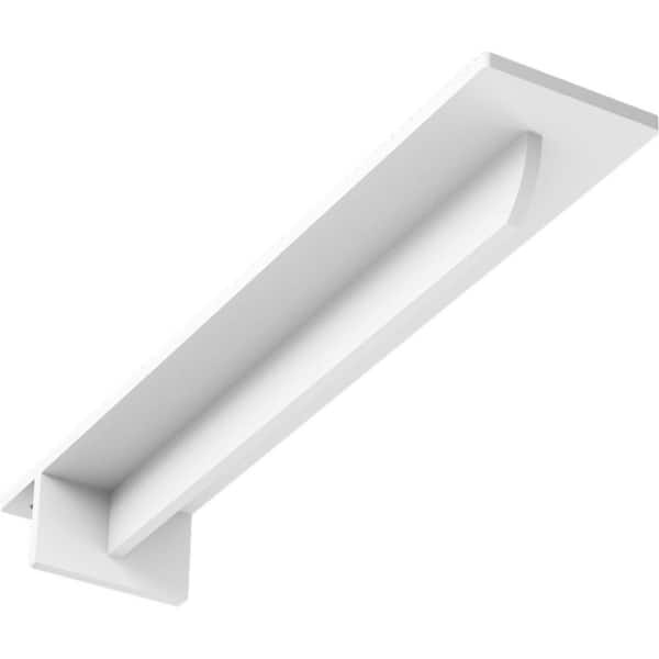 Ekena Millwork 2 in. x 3 in. x 16 in. Steel White Primer Heaton Bracket