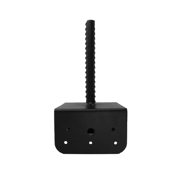 Nuvo Iron 10.75-in x 5.75-in Black Powder Coated Satin Painted Galvanized Steel Post Connector