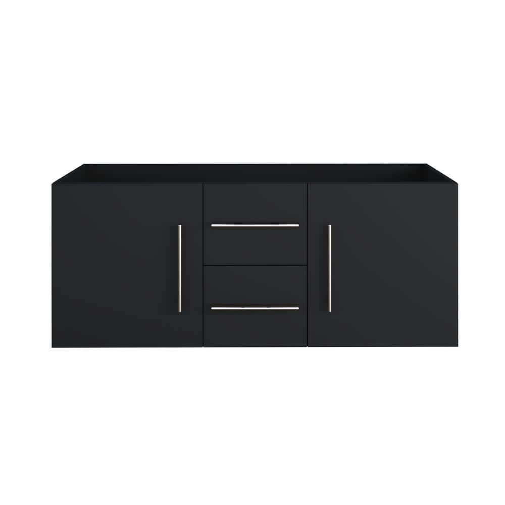 Napa 60 in. W x 20 in. D x 21 in. H in. Double Sink Bath Vanity Cabinet without Top in Matte Black, Wall Mounted price history on PriceWatchPro