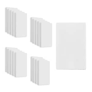 1-Gang White Blank Plate Cover Plastic Screwless Wall Plate (20-Pack)