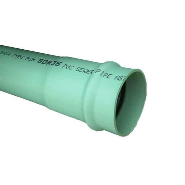 JM EAGLE 4 in. x 14 ft. PVC Gasketed Gravity Sewer Pipe Gasket Connection