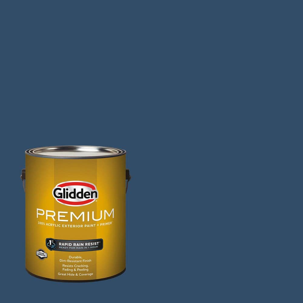 Glidden Premium 1 gal. PPG1163-7 Blueberry Pie Satin Exterior