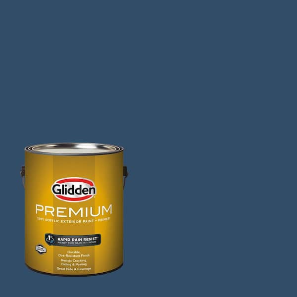 Glidden Premium 1 gal. PPG1163-7 Blueberry Pie Semi-Gloss Exterior