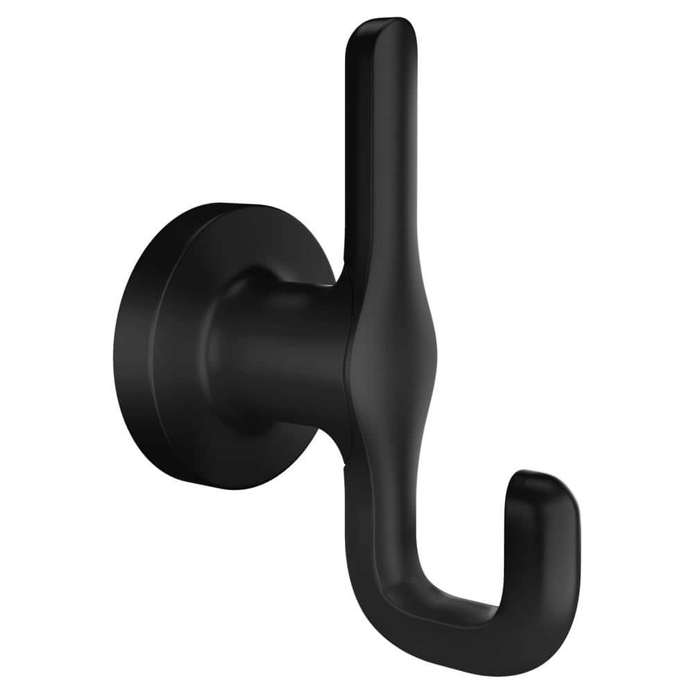 American Standard Studio S Double Robe Hook in Matte Black 7105210.243 ...