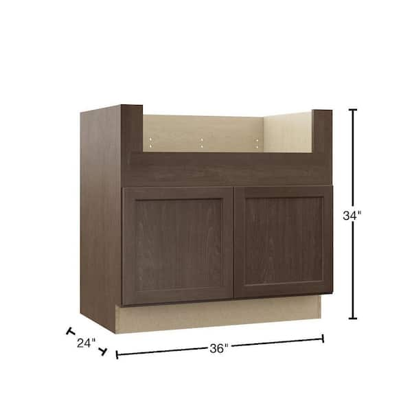 Hampton Bay 60 in. W x 24 in. D x 34.5 in. H Assembled Sink Base