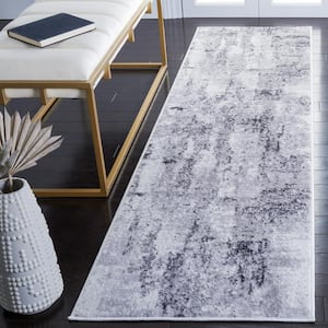 Amelia Gray/Ivory 2 ft. x 8 ft. Distressed Runner Rug