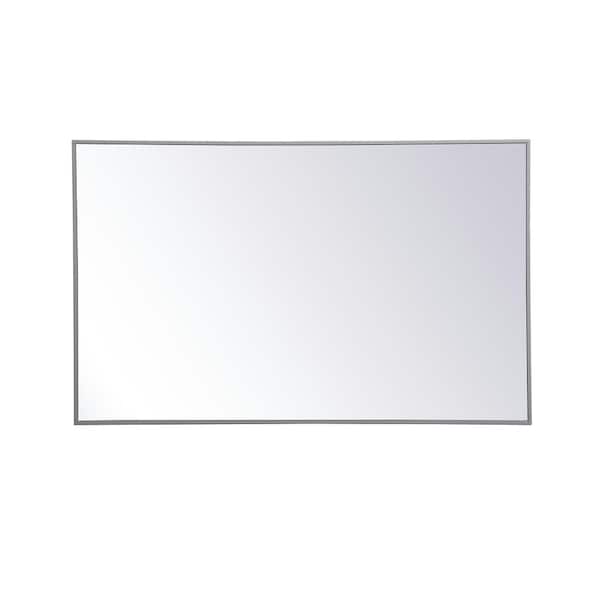 Unbranded Large Rectangle Grey Modern Mirror (48 in. H x 30 in. W)