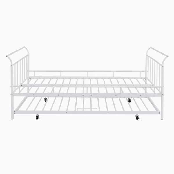 wetiny White Full Platform Bed