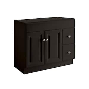 Wyndham 36 in. W x 21 in. D Ready to Assemble Bath Vanity Cabinet Only in Espresso