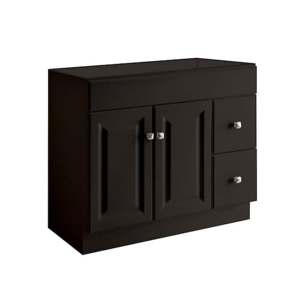 Design House Wyndham 36 in. W x 21 in. D Ready to Assemble Bath Vanity Cabinet Only in Espresso
