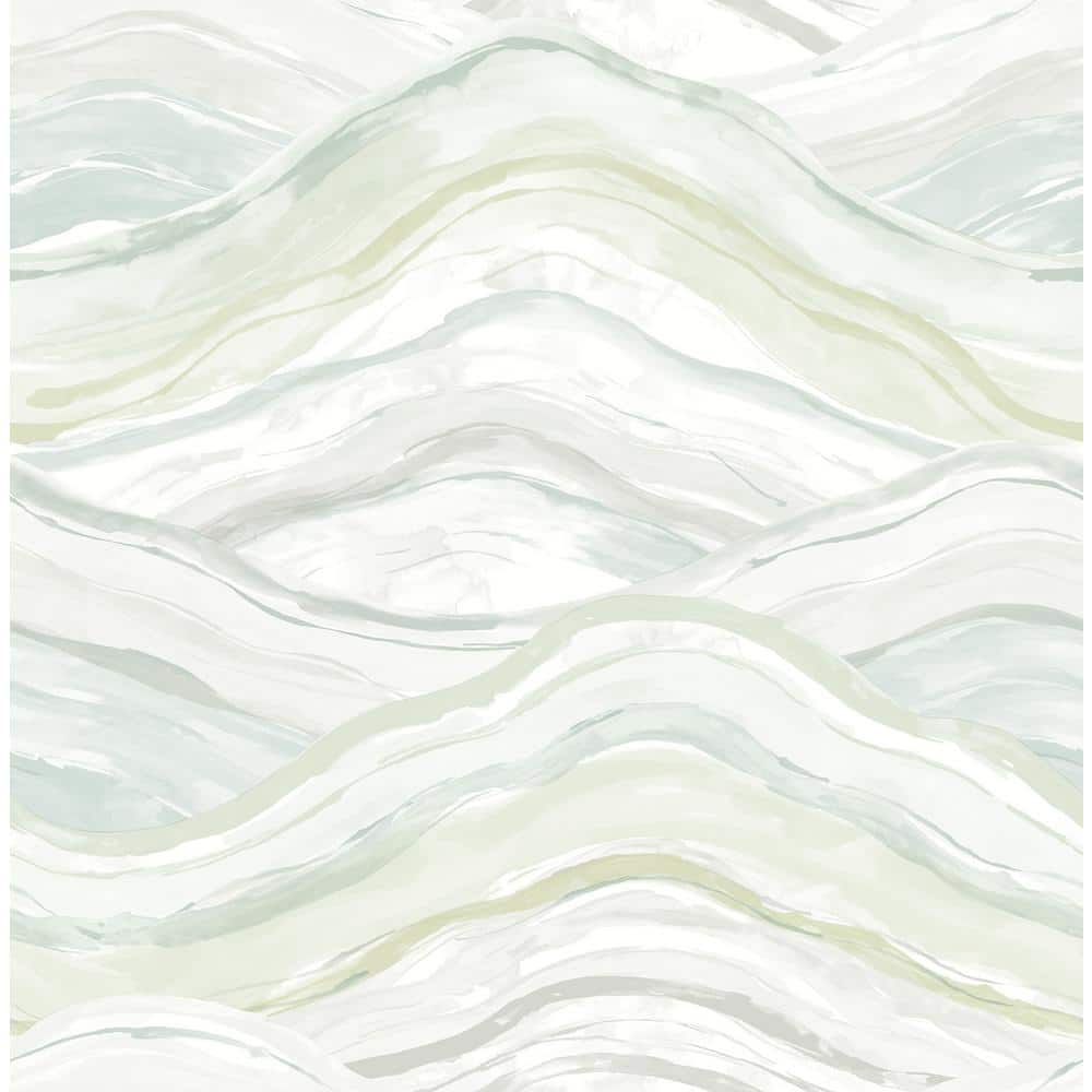 Dorea Sea Green Blue Striated Waves Matte Paper Non-Pasted Wallpaper price history on PriceWatchPro