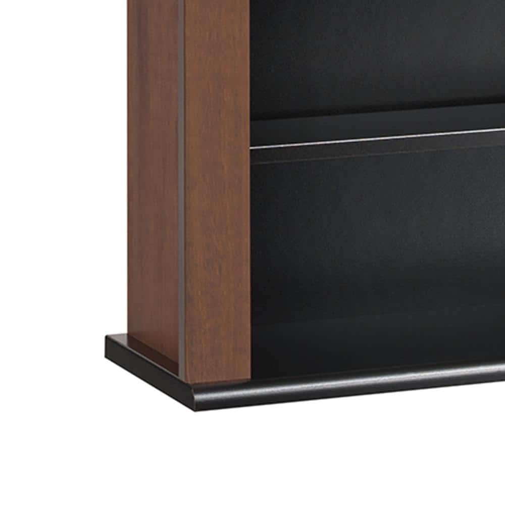 Cherry & Black Laminated Floating Media Storage Shelf