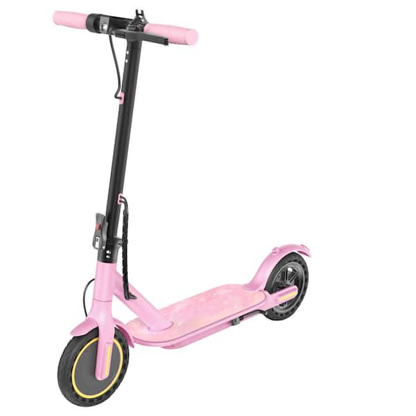 Wudkey 2-Wheel Pink Foldable Kids Electric Scooter, 350W Motor, 12
