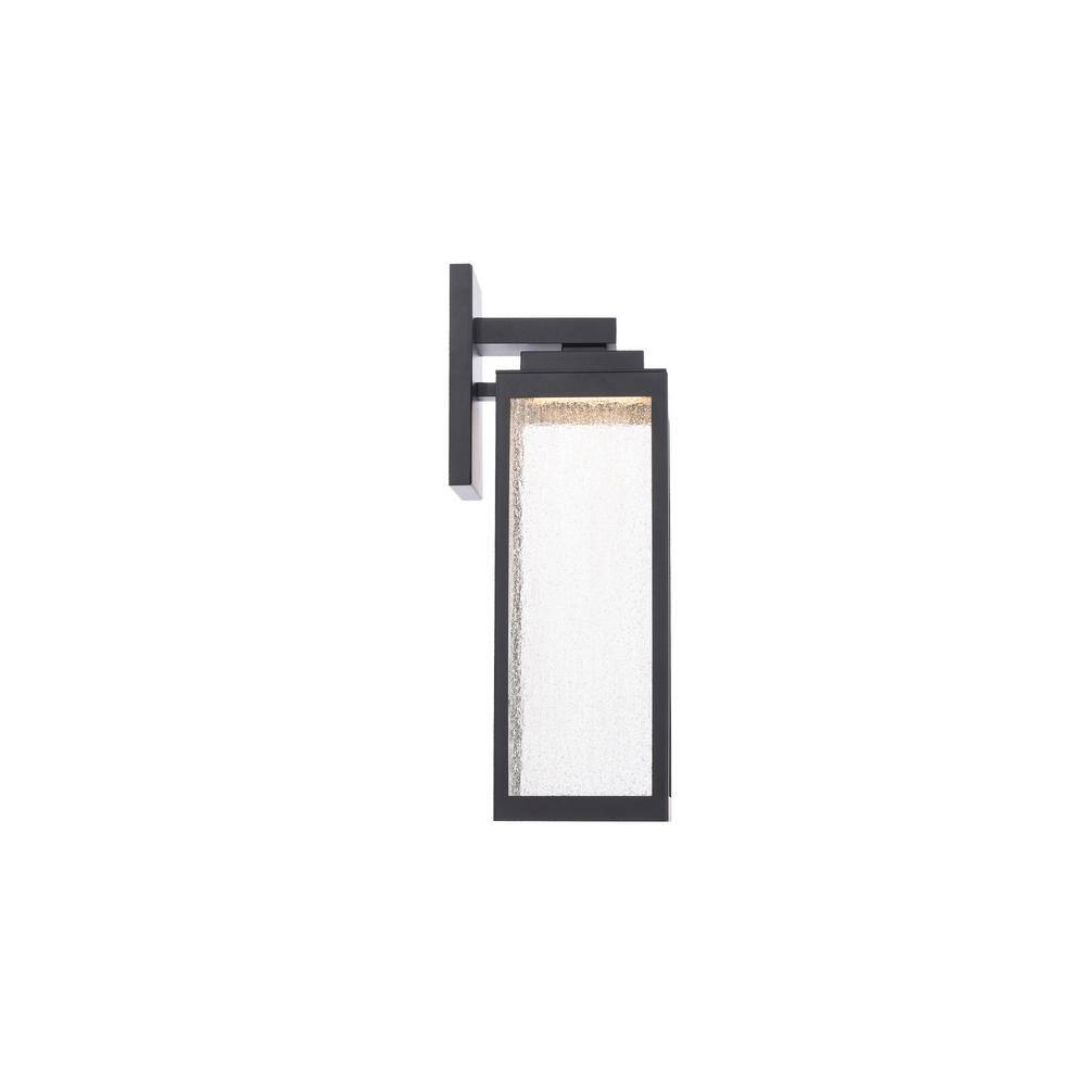 Amherst Black Aluminum LED Outdoor Wall Sconce with Clear Glass