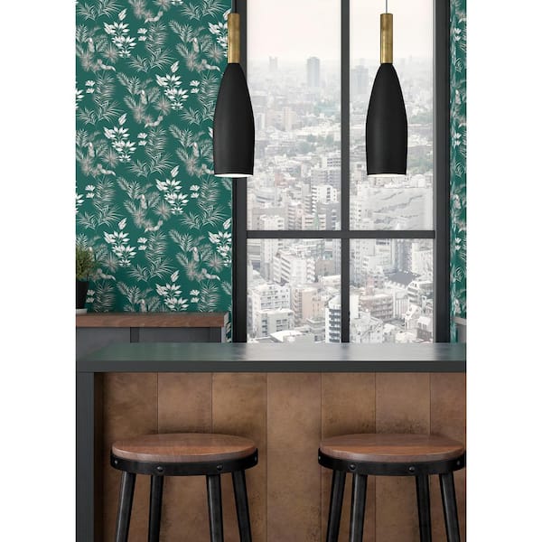 Shelly Green Toucan Toile Wallpaper
