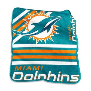Miami Dolphins Multi-Colored Raschel Throw