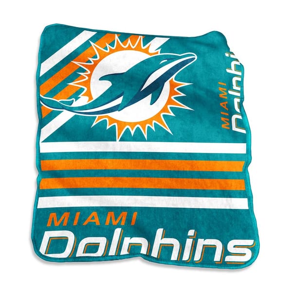 logobrands Miami Dolphins Multi-Colored Raschel Throw