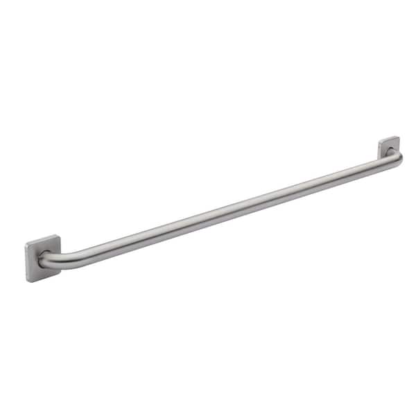 Glacier Bay Square 42 in. x 1 1/4 in. Commodity Plus Grab Bar in Brushed Stainless Steel