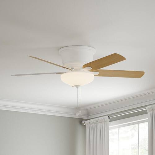 Holly Springs Low Profile 52 in. LED Indoor Matte White Ceiling