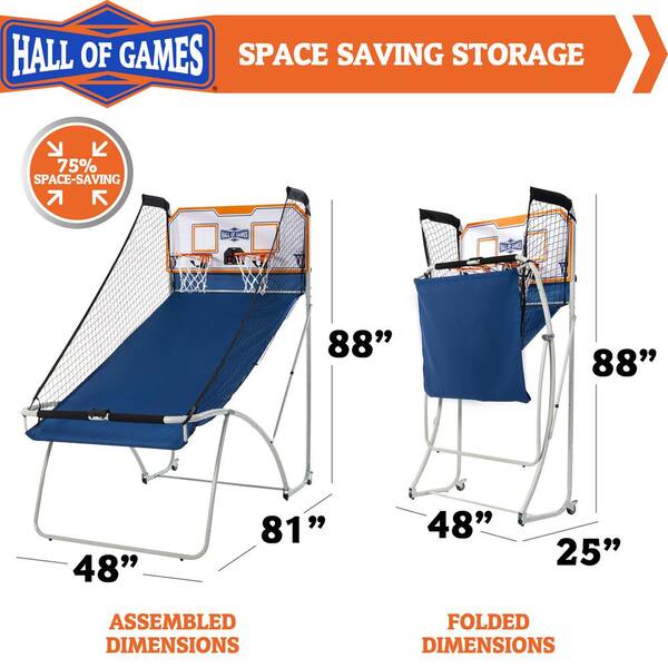Hall of Games Premium 2-Player Arcade Cage Basketball Game BG132Y20011 -  Best Buy