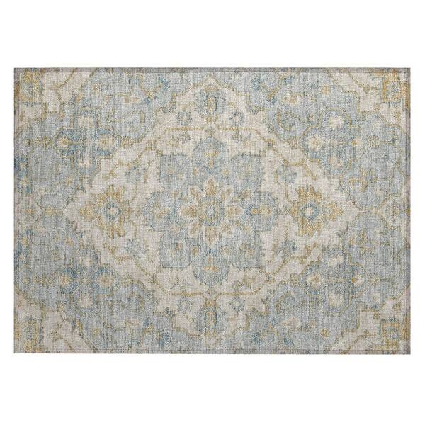 Chantille Machine Washable Indoor/Outdoor Abstract ACN3027 Spa 2 ft. x 3 ft. Accent Rug