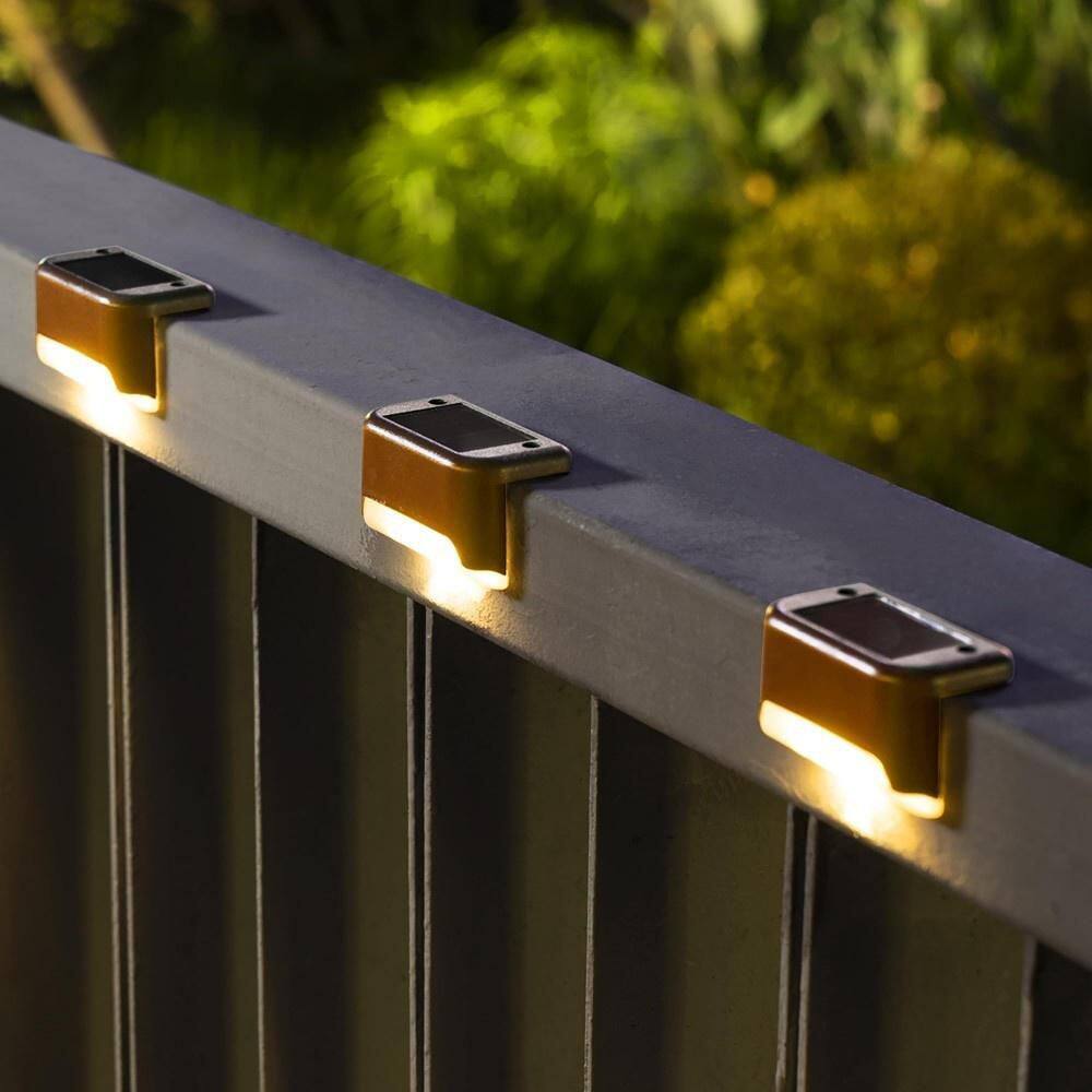Classic Warm White ABS Solar Wall Light, Outdoor Waterproof Fence Deck Step Light for Outdoor Stairs, Step, 16-Pack price history on PriceWatchPro