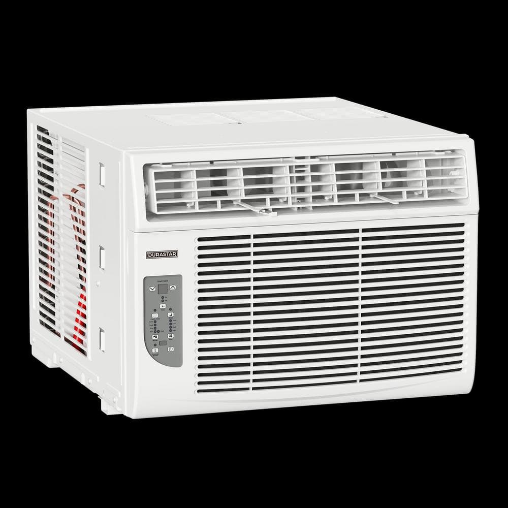 Durastar 8,000 BTU White Window Air Conditioner with Heater and Remote