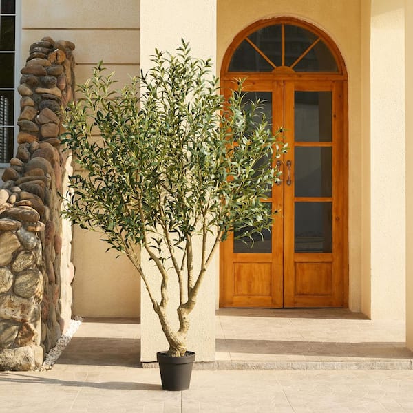 7 ft. Artificial Olive Tree-Faux Silk Plant Fake Tree for Home Office Decor Indoor\Outdoor Plant Living Room