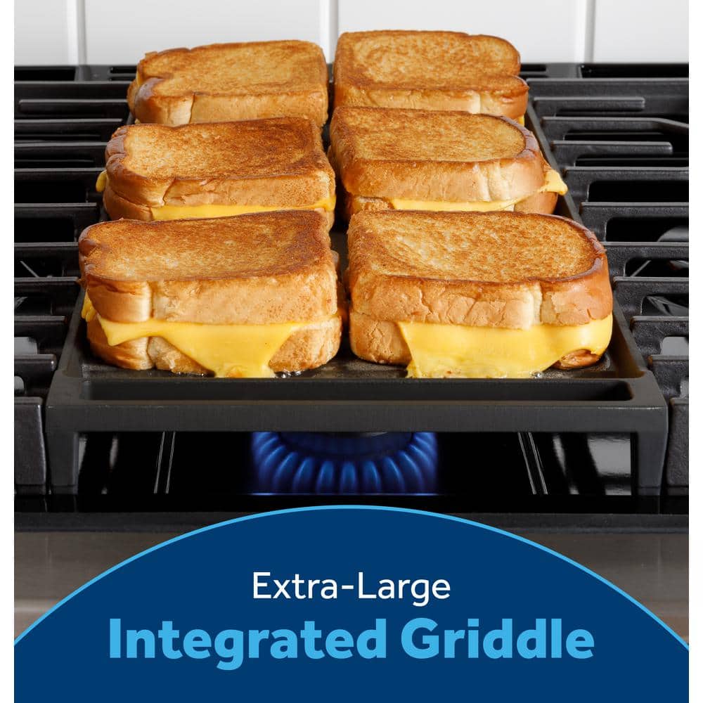 GE 30" Stainless Steel Free-Standing Gas Range with Griddle