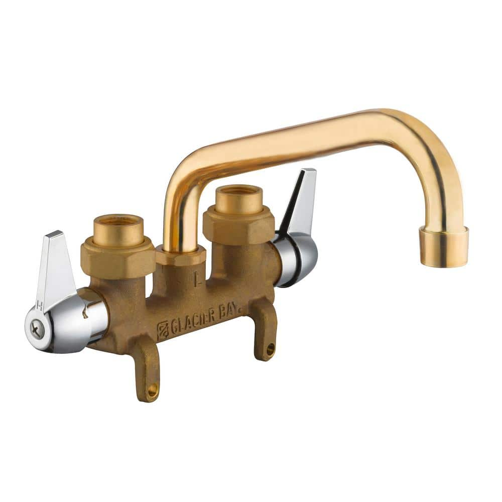 Glacier Bay 2-Handle Laundry Faucet in Rough Brass 4211N-0001 - The Home  Depot