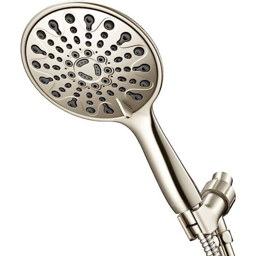 Handheld Shower Head 6-Spray Wall Mount Handheld Shower Head 1.8 GPM in Bru