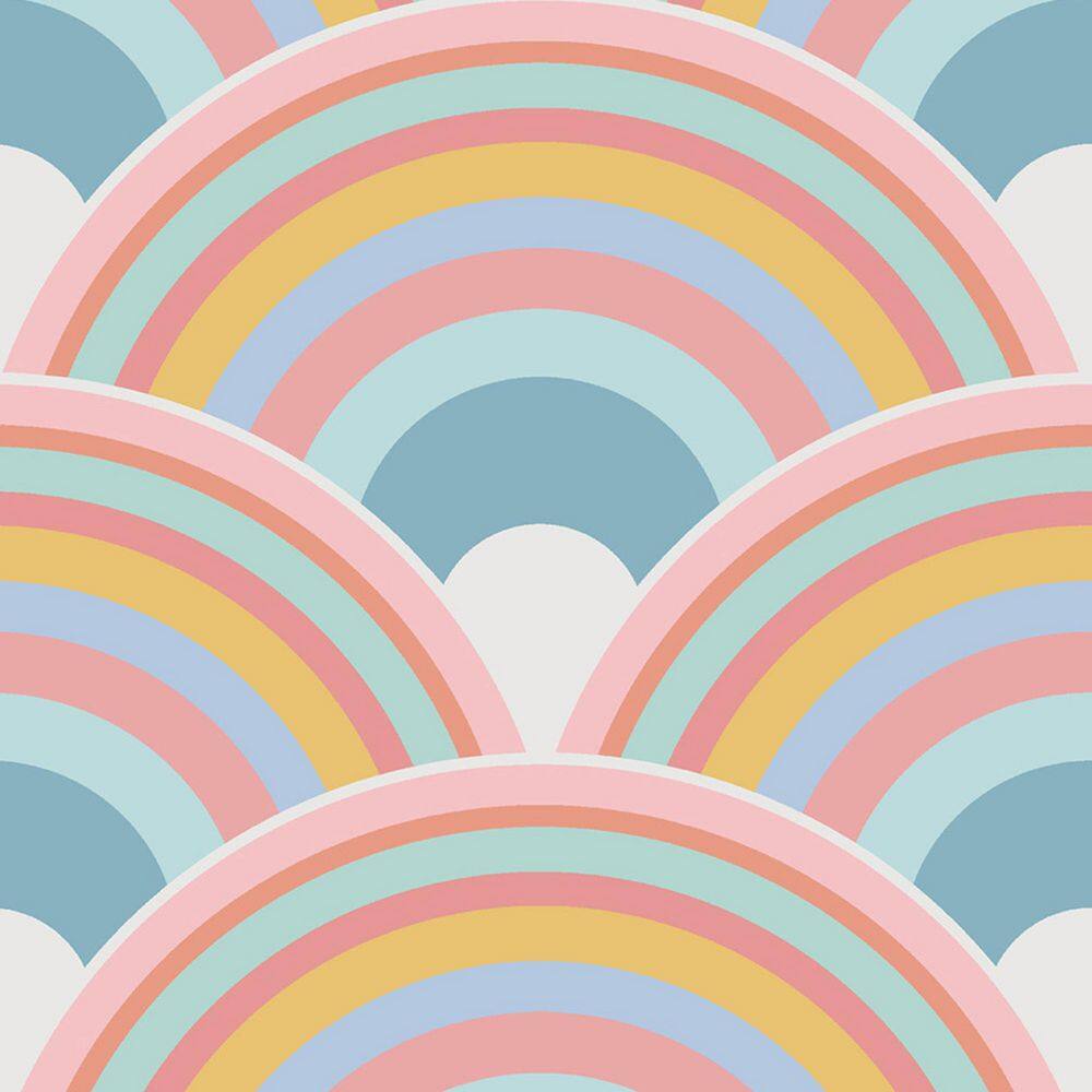 Curve Sky Multicolor Matte Non-Woven Removable Wallpaper Roll
