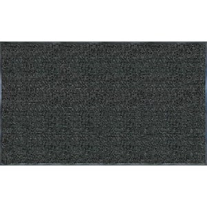 Enviroback Charcoal 60 in. x 36 in. Recycled Rubber/Thermoplastic Rib Door Mat