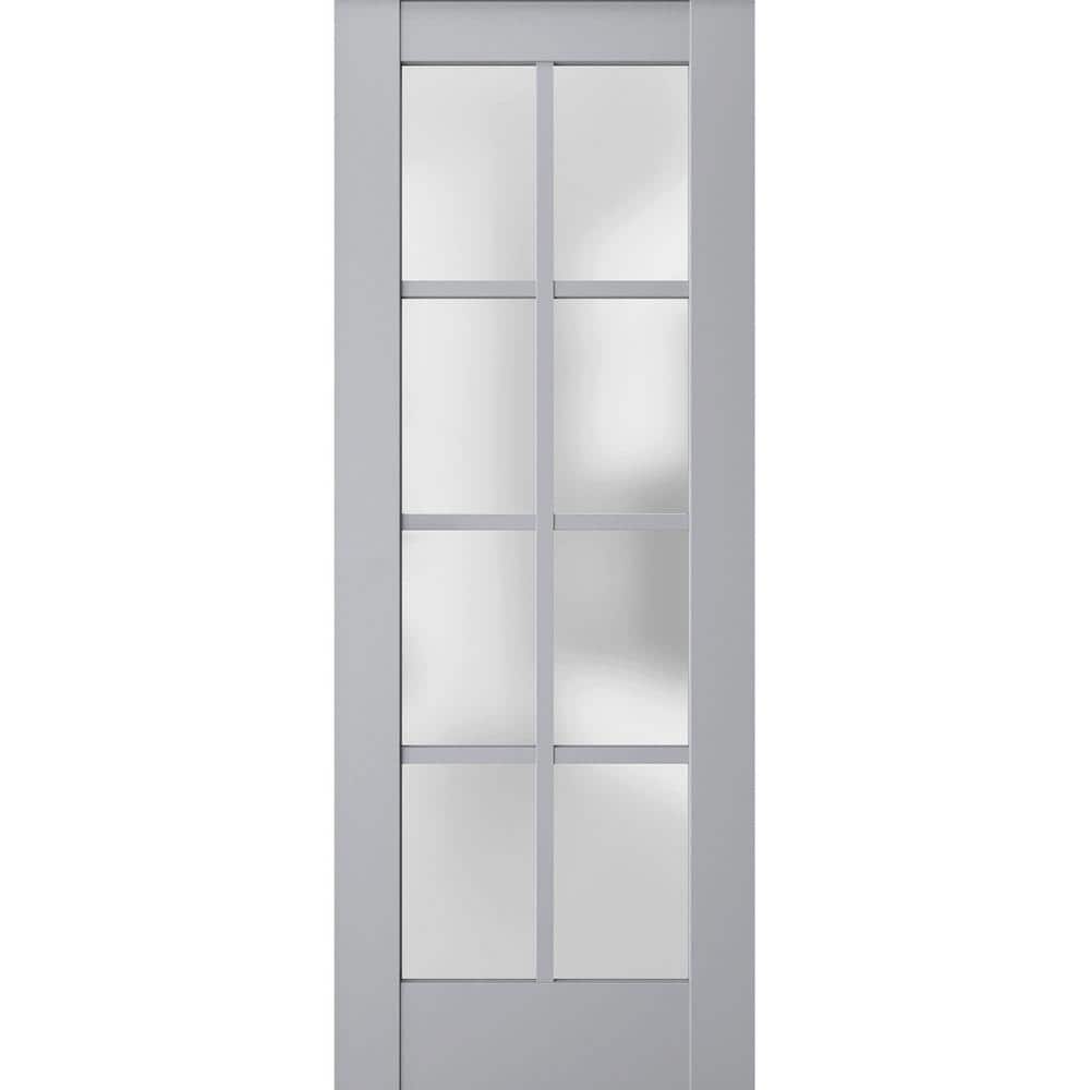 30 in. x 96 in. Solid Wood Frosted Glass Matte Grey Interior Door Slab price history on PriceWatchPro