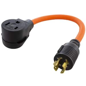 AC Connectors 1.5 ft. L14-20P 20 Amp 4-Prong Generator Locking Plug to 6-50 Welder Adapter