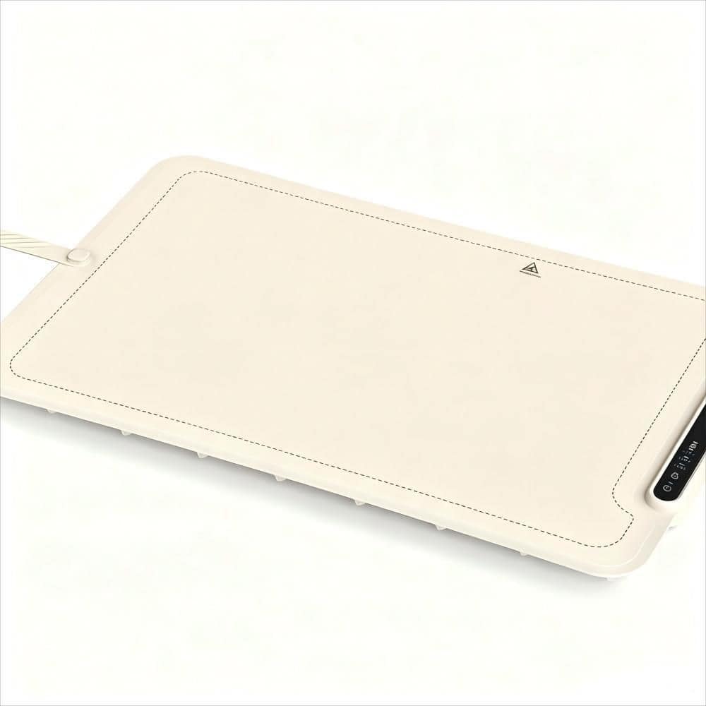 2.1 qt. Silicone Electric Roll Up Heating Tray Food Warmers Mat Buffet 9 Warming Sections Server 0-Crocks in Cream White
