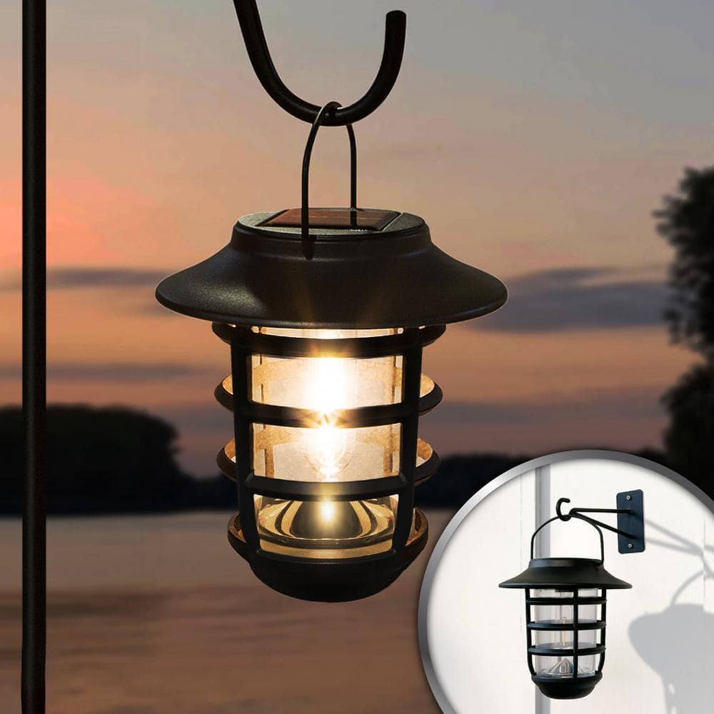 Nottingham Black Aluminum LED Solar Pathway Coach Light