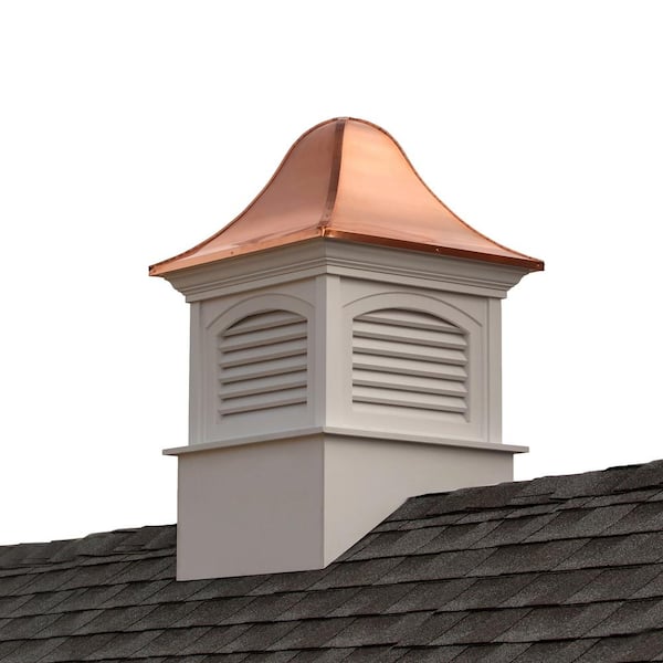 Good Directions Fairfield 60 in. x 60 in. x 97 in. Vinyl Cupola with Copper Roof