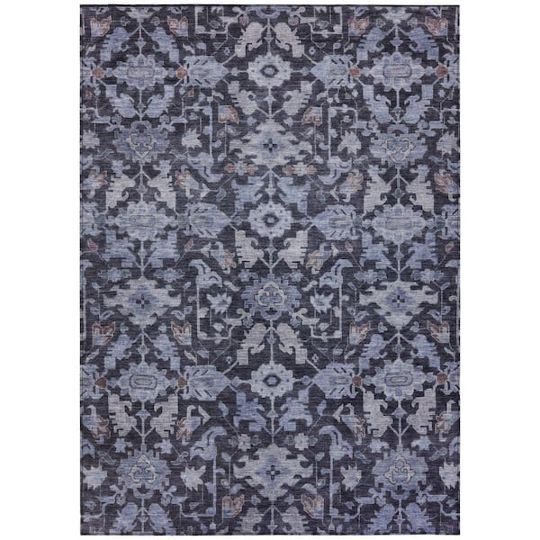 Chantille Machine Washable Indoor/Outdoor Abstract ACN2358 Navy 5 ft. x 7 ft. 6 in. Area Rug